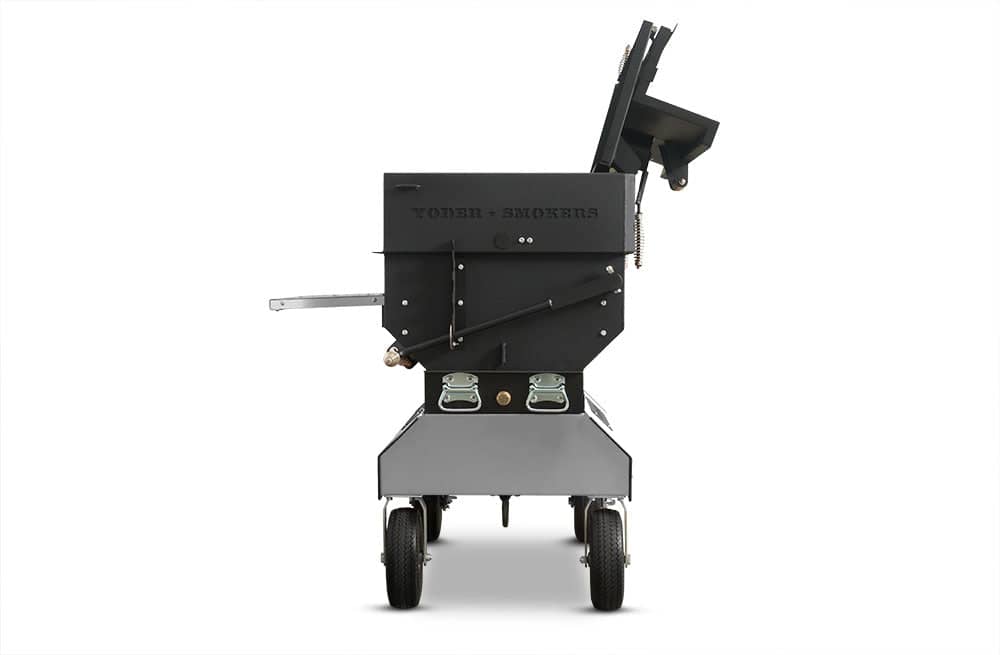 Yoder Smokers 24x48 Flat Top Adjustable Charcoal Grill on Competition Cart