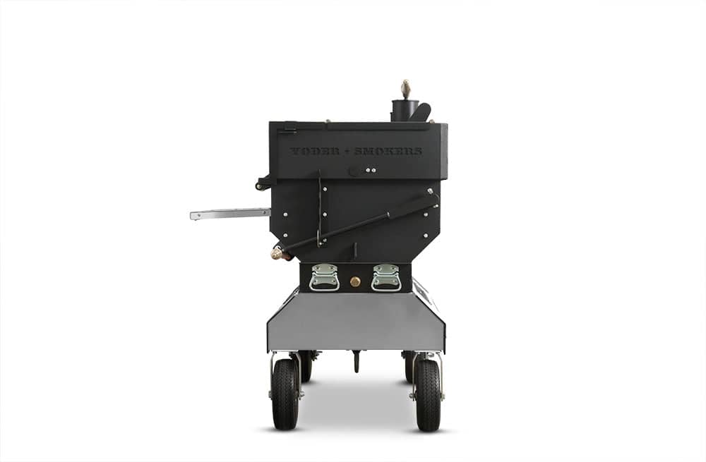 Yoder Smokers 24x48 Flat Top Adjustable Charcoal Grill on Competition Cart