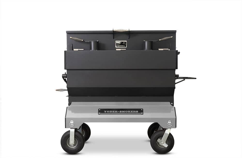 Yoder Smokers 24x48 Flat Top Adjustable Charcoal Grill on Competition Cart