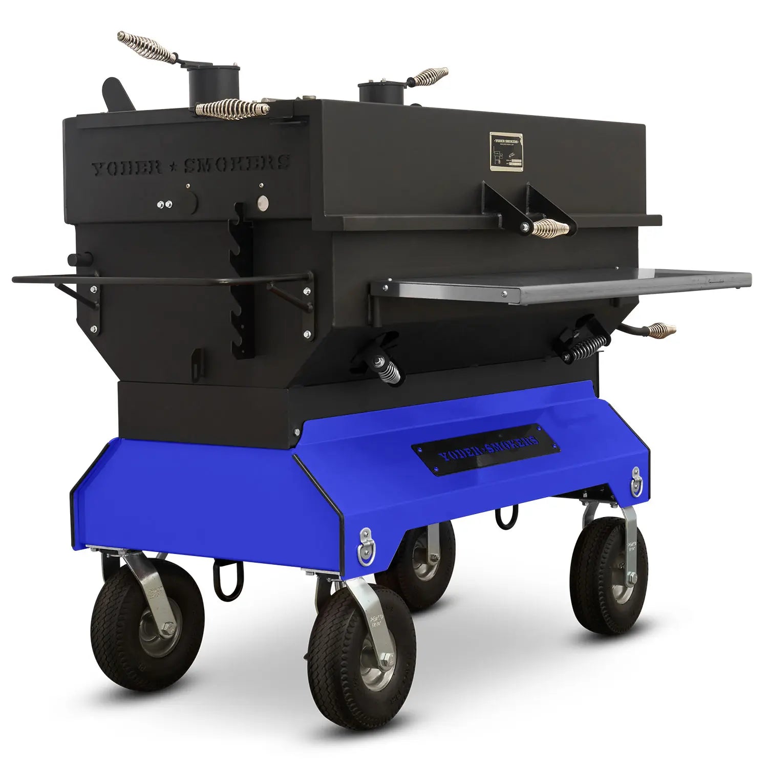Yoder Smokers 24x48 Flat Top Adjustable Charcoal Grill on Competition Cart