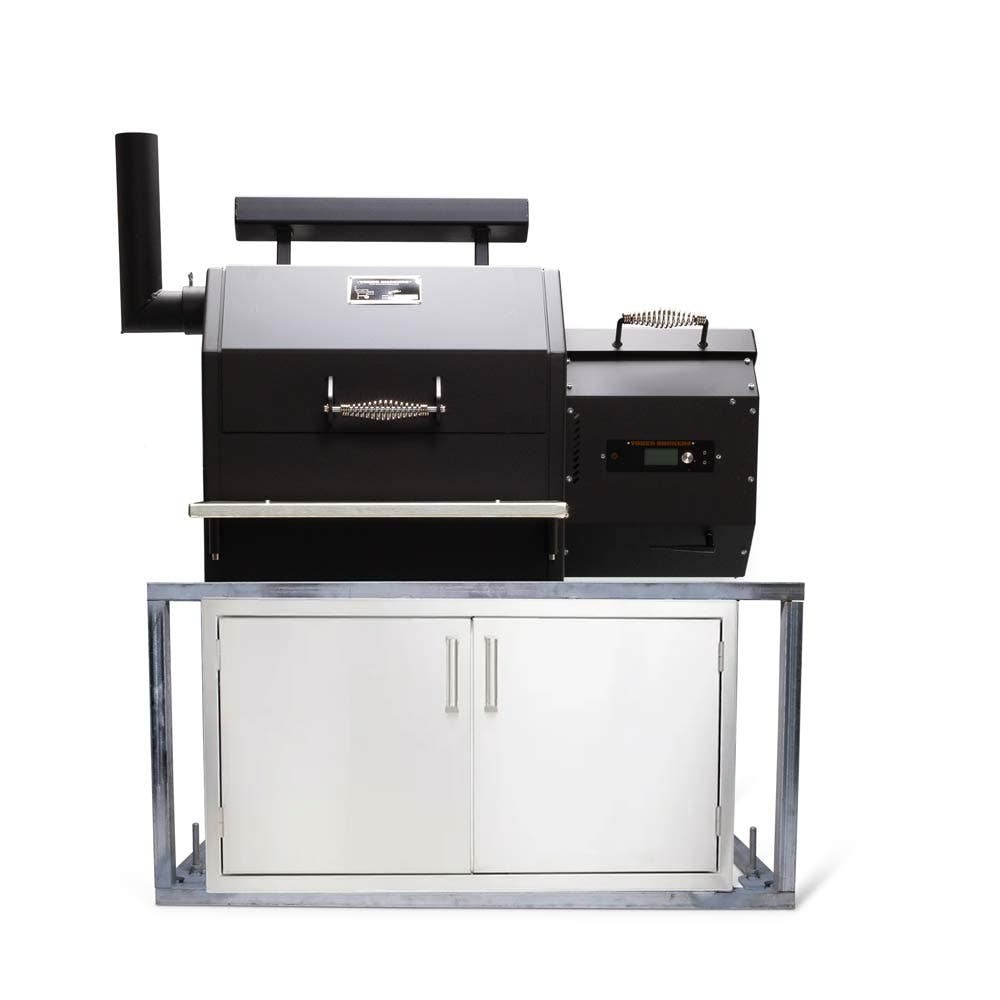Yoder Smokers Built-In YS480s Pellet Grill Island with Double Access Doors