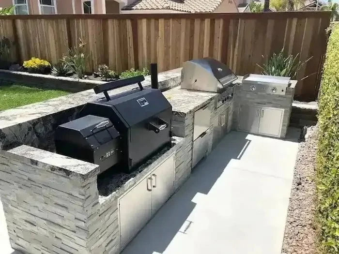 Yoder Smokers Built-In YS640s Pellet Grill Island