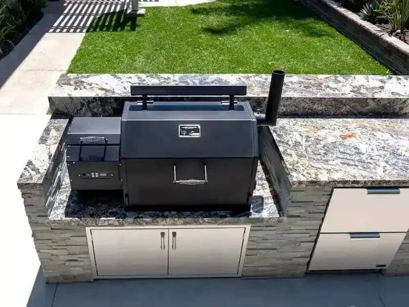 Yoder Smokers Built-In YS640s Pellet Grill Island