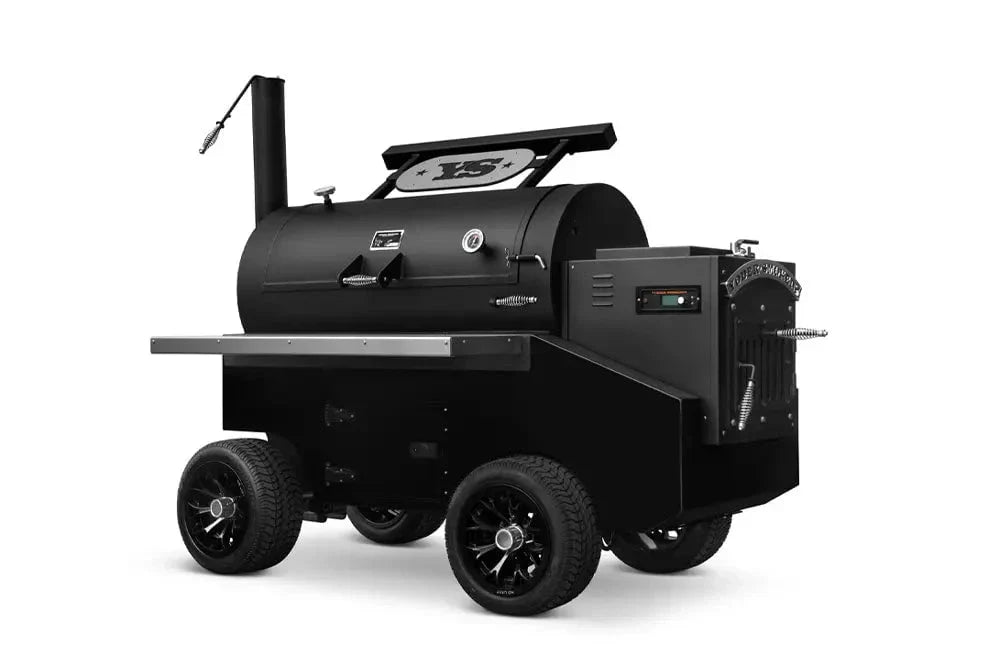 Yoder Smokers Cimarron S Pellet Smoker on a Competition Cart