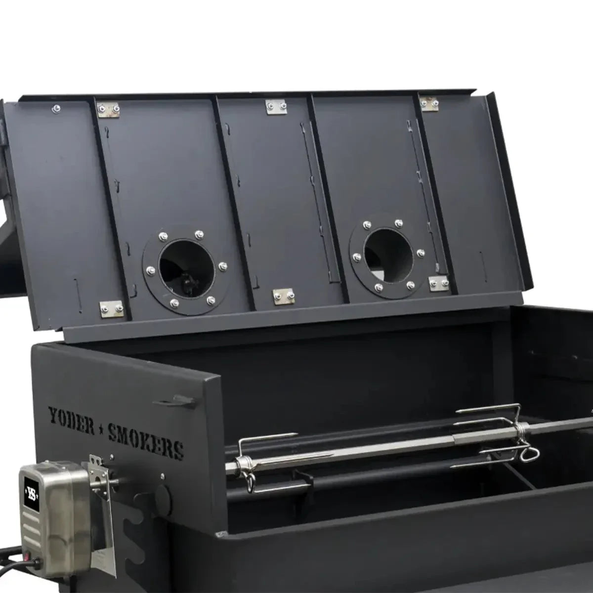 Yoder Smokers Flat Top Charcoal Grill Rotisserie Kit