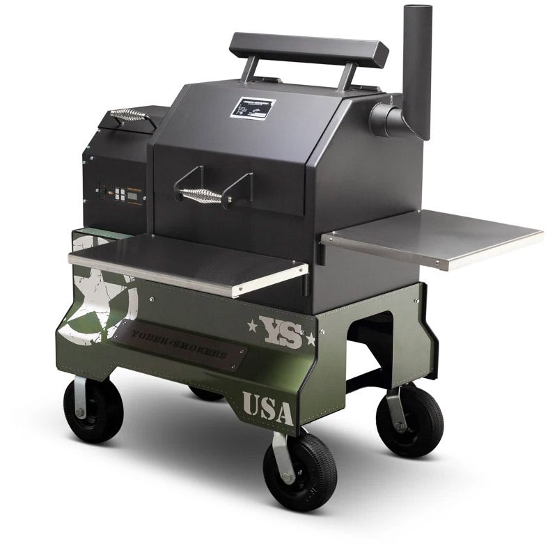 Yoder Smokers YS480 Competition Cart Magnetic Wrap - Military Green
