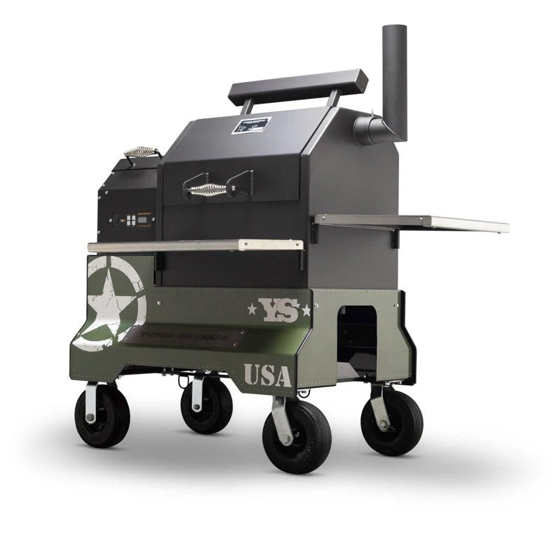 Yoder Smokers YS480 Competition Cart Magnetic Wrap - Military Green