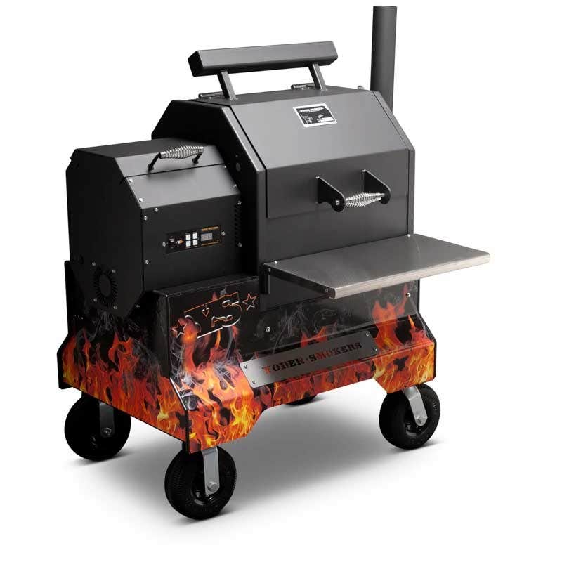 Yoder Smokers YS480 Competition Cart Magnetic Wrap - Orange Flames