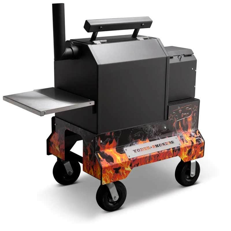Yoder Smokers YS480 Competition Cart Magnetic Wrap - Orange Flames