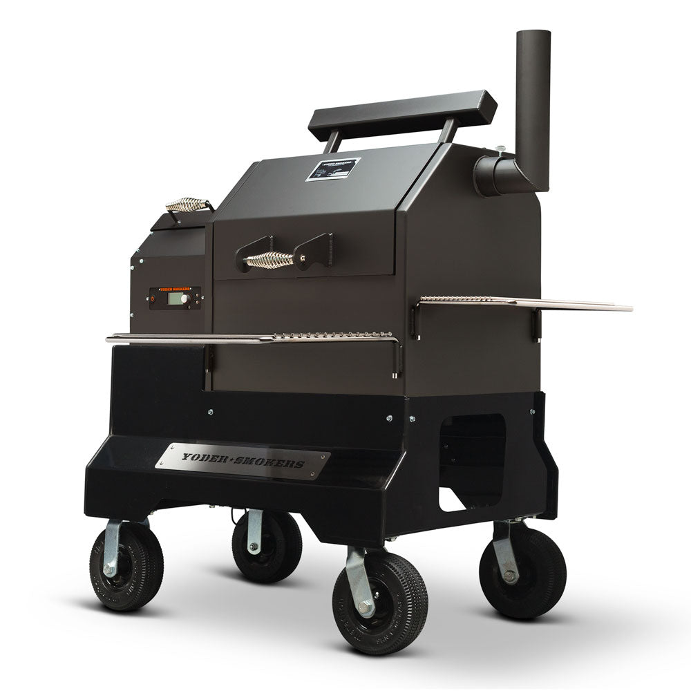 Yoder Smokers YS480s Pellet Grill on Competition Cart