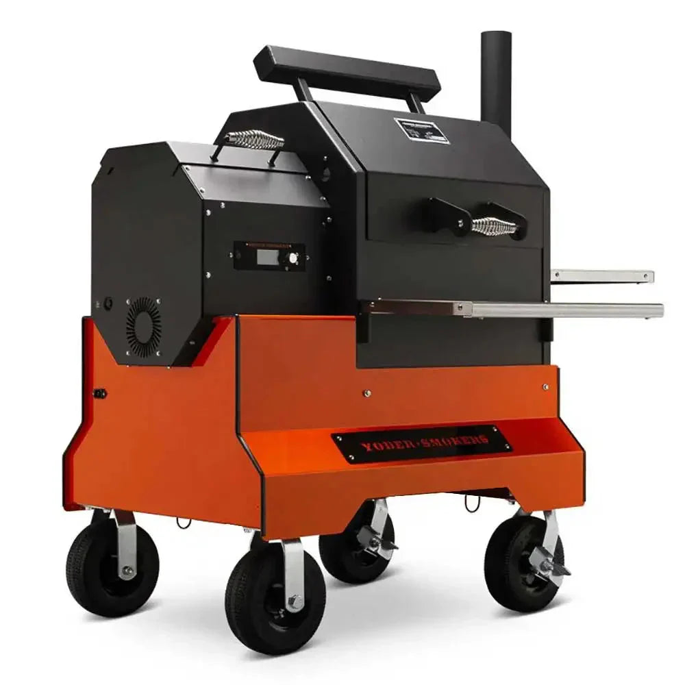Yoder Smokers YS480s Pellet Grill on Competition Cart