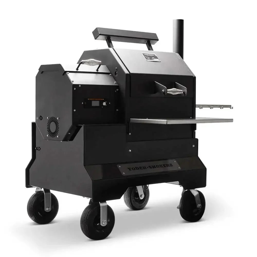 Yoder Smokers YS480s Pellet Grill on Competition Cart
