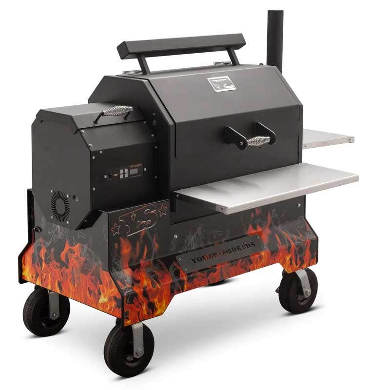 Yoder Smokers YS640 Competition Cart Magnetic Wrap - Orange Flames