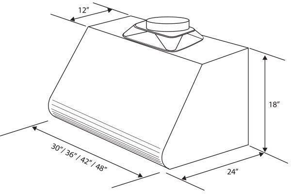 ZLINE 60 in. Under Cabinet Range Hood Stainless Steel 527-60