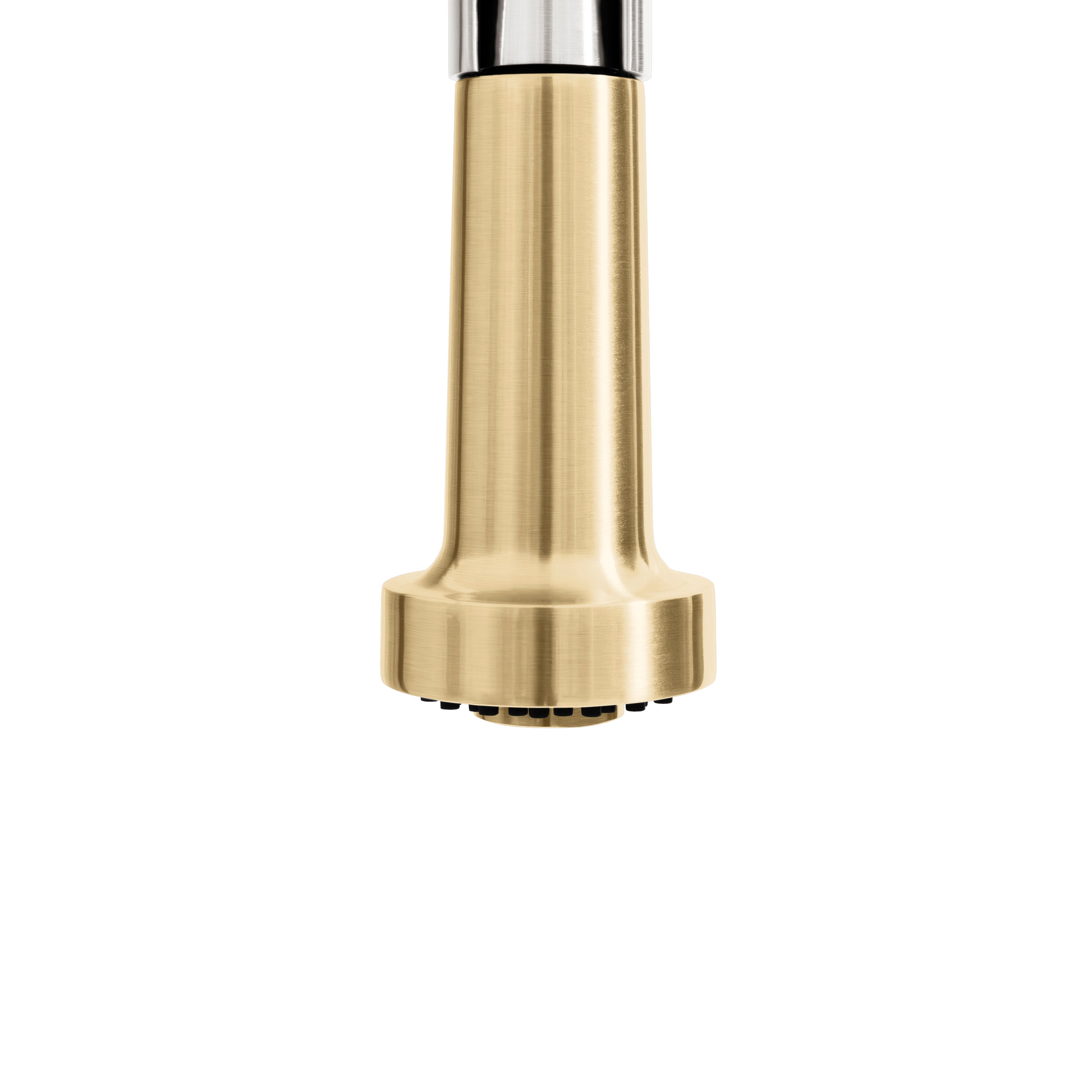 ZLINE Autograph Apollo Pull Down Spring Single Handle Kitchen Faucet in Brushed Nickel and Champagne Bronze, APL-KF-ZBNCB