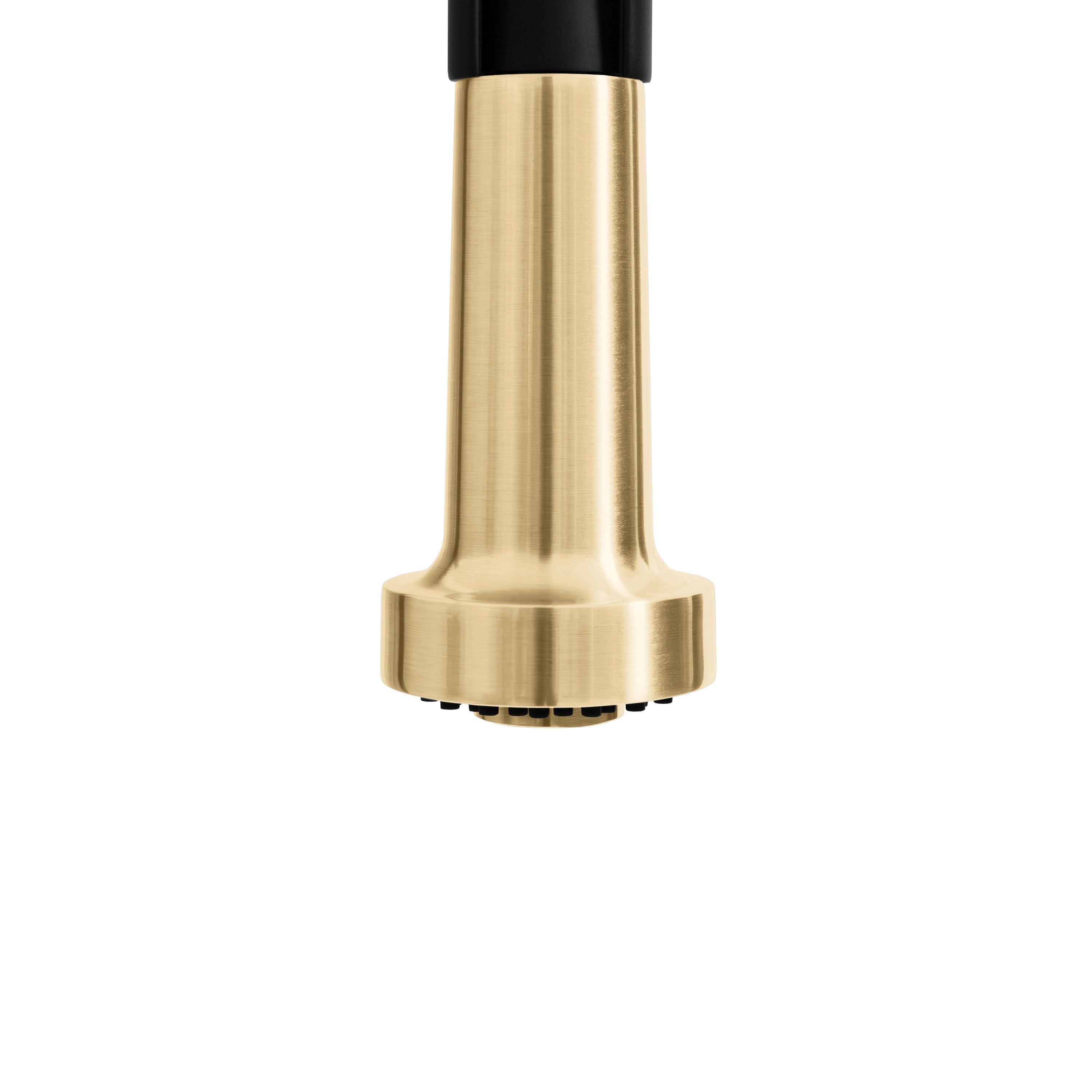 ZLINE Autograph Apollo Pull Down Spring Single Handle Kitchen Faucet in Matte Black and Champagne Bronze, APL-KF-ZMBCB