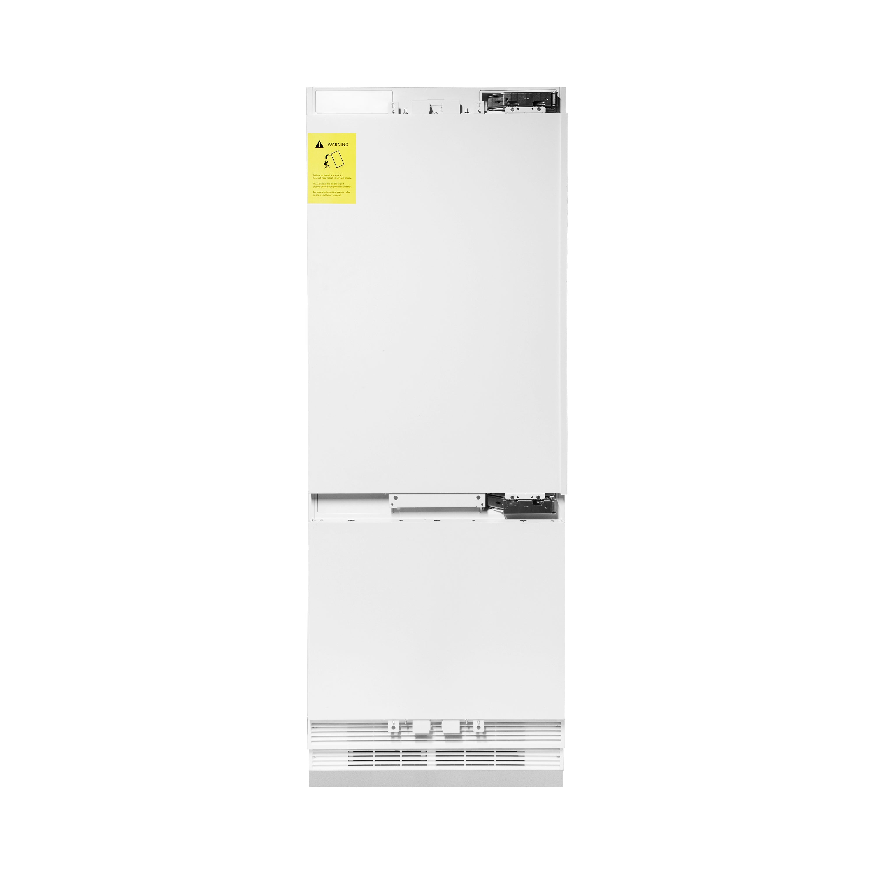 ZLINE 30 in. Built-In Panel Ready Bottom Freezer Refrigerator 16.1 cu. ft. Internal Water & Ice Dispenser Matte Black Handles (RBIVZ-30-MB)
