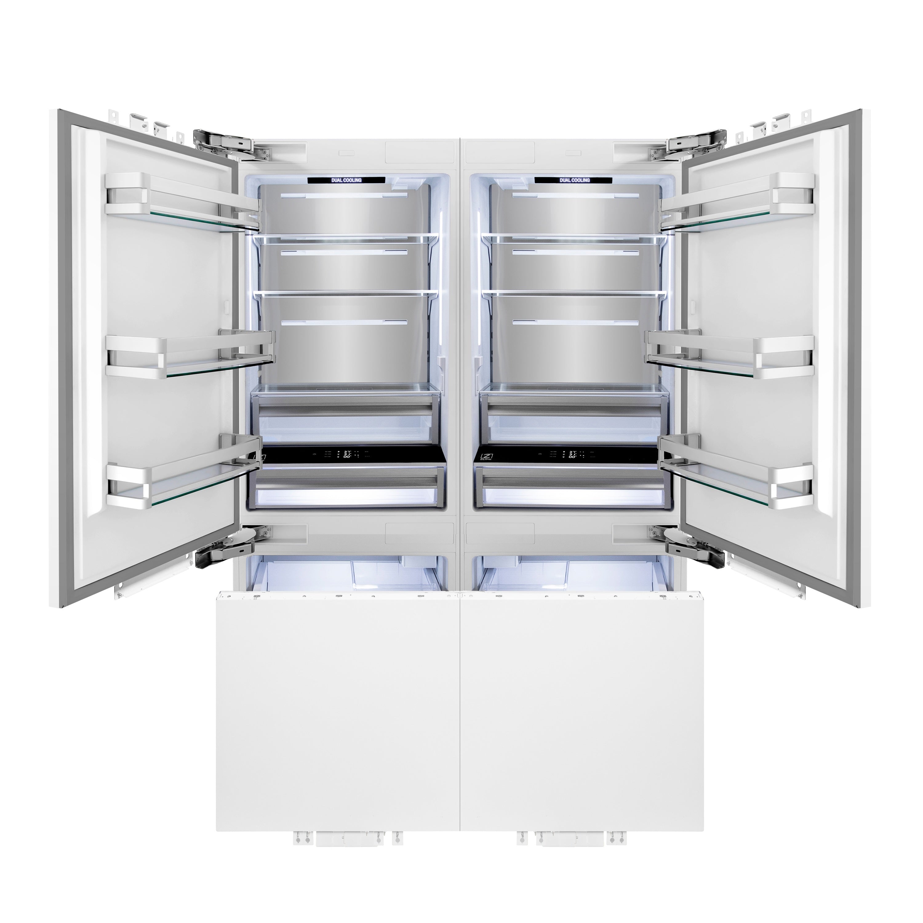 ZLINE 60 in. Built-In 4-Door French Door Refrigerator 32.2 cu. ft. Panel Ready Internal Water & Ice Dispenser (RBIV-60)