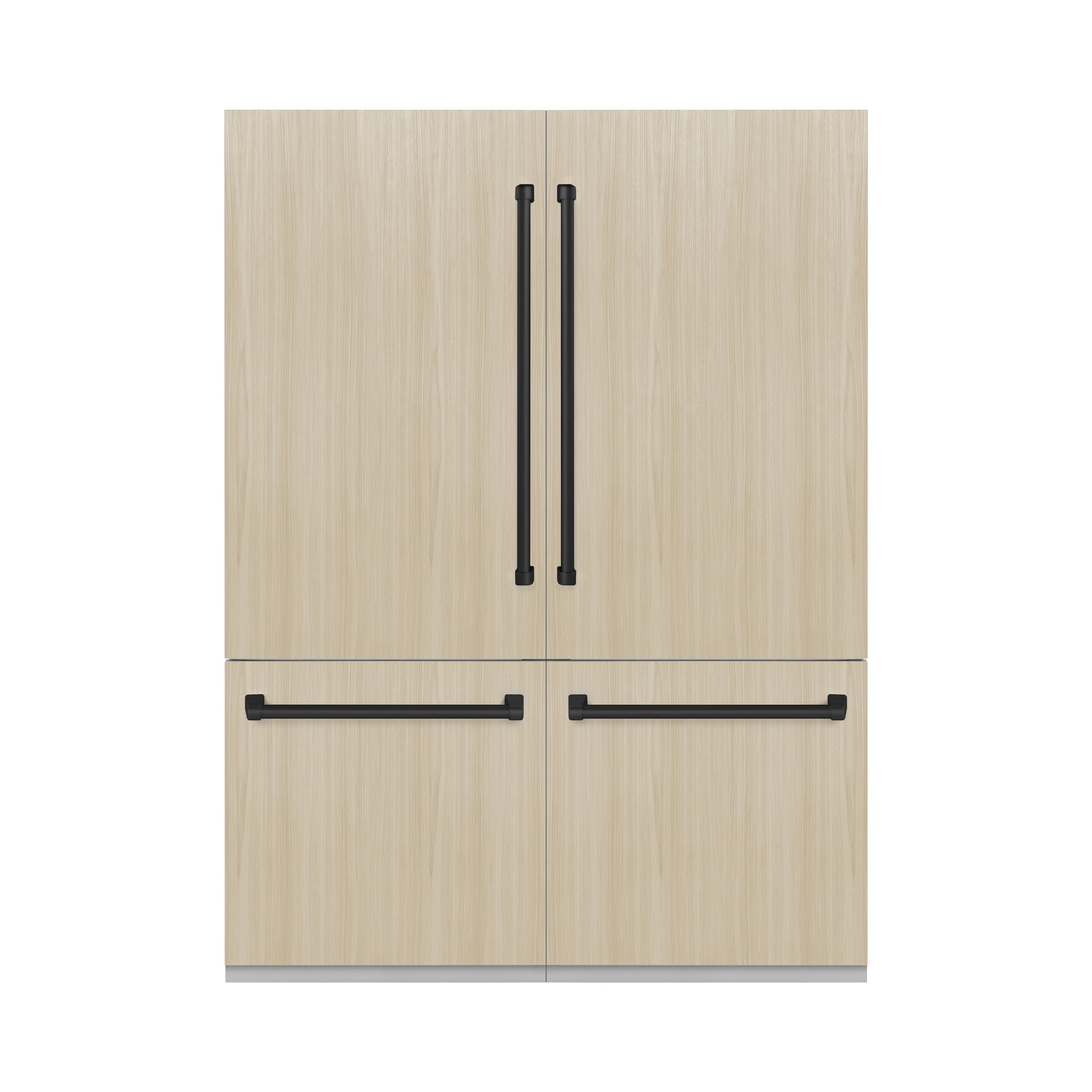 ZLINE 60 in Built-In French Door Refrigerator 32.2 cu. ft Panel Ready Matte Black Handles (RBIV-60-MB)