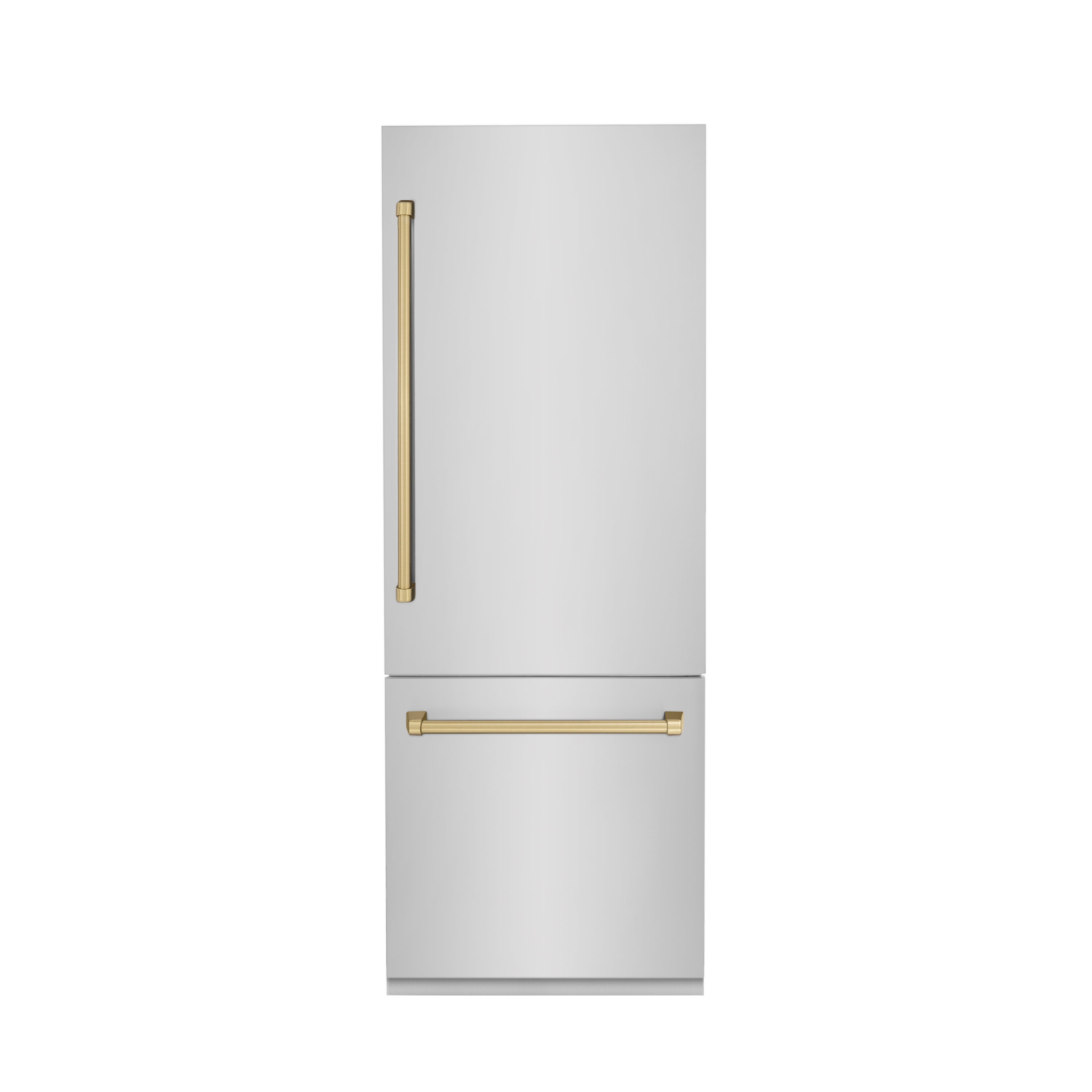 ZLINE 30 in. Built-In Refrigerator 16.1 cu. ft. Internal Water & Ice Dispenser Champagne Bronze Accents (RBIVZ-304-30-CB)