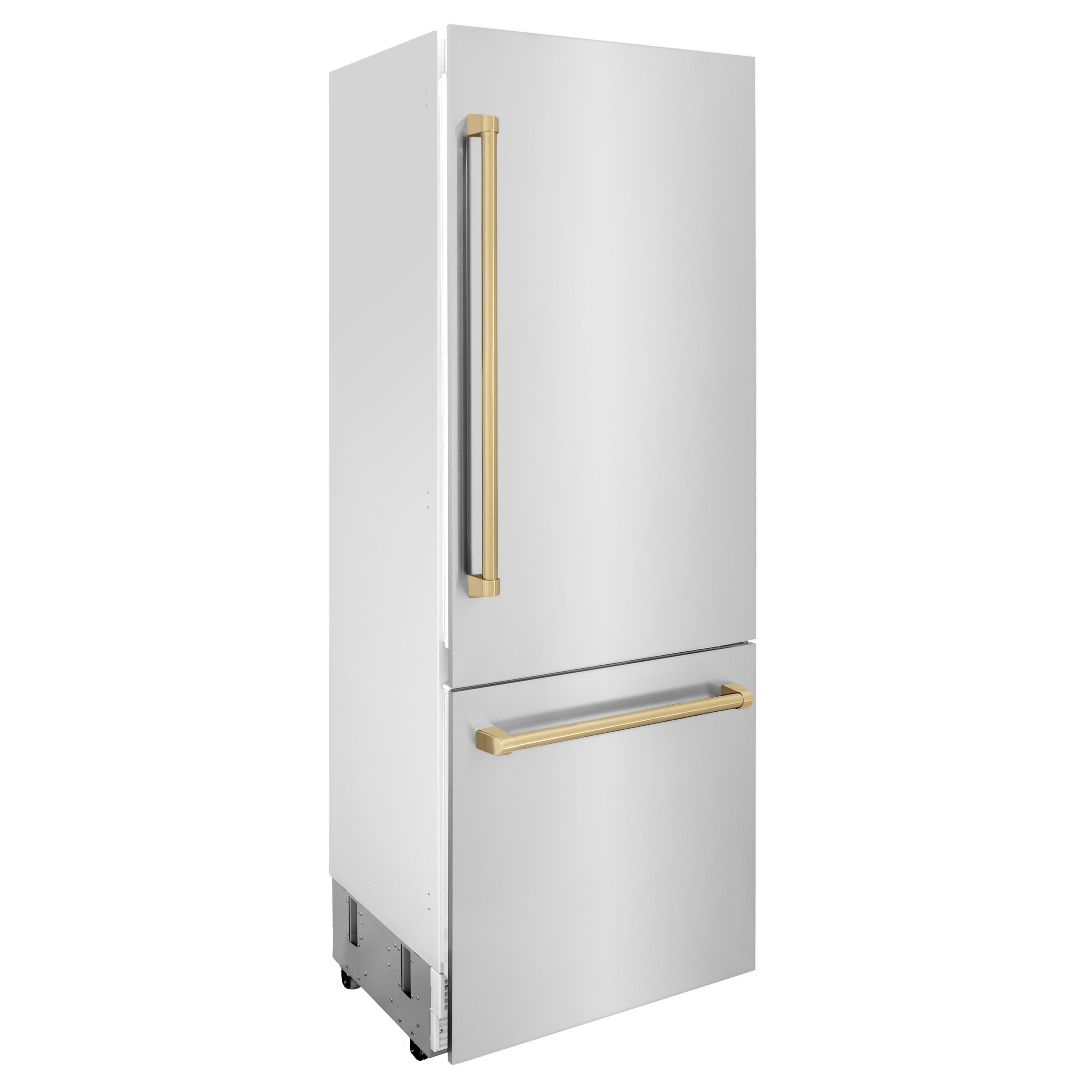 ZLINE 30 in. Built-In Refrigerator 16.1 cu. ft. Internal Water & Ice Dispenser Champagne Bronze Accents (RBIVZ-304-30-CB)