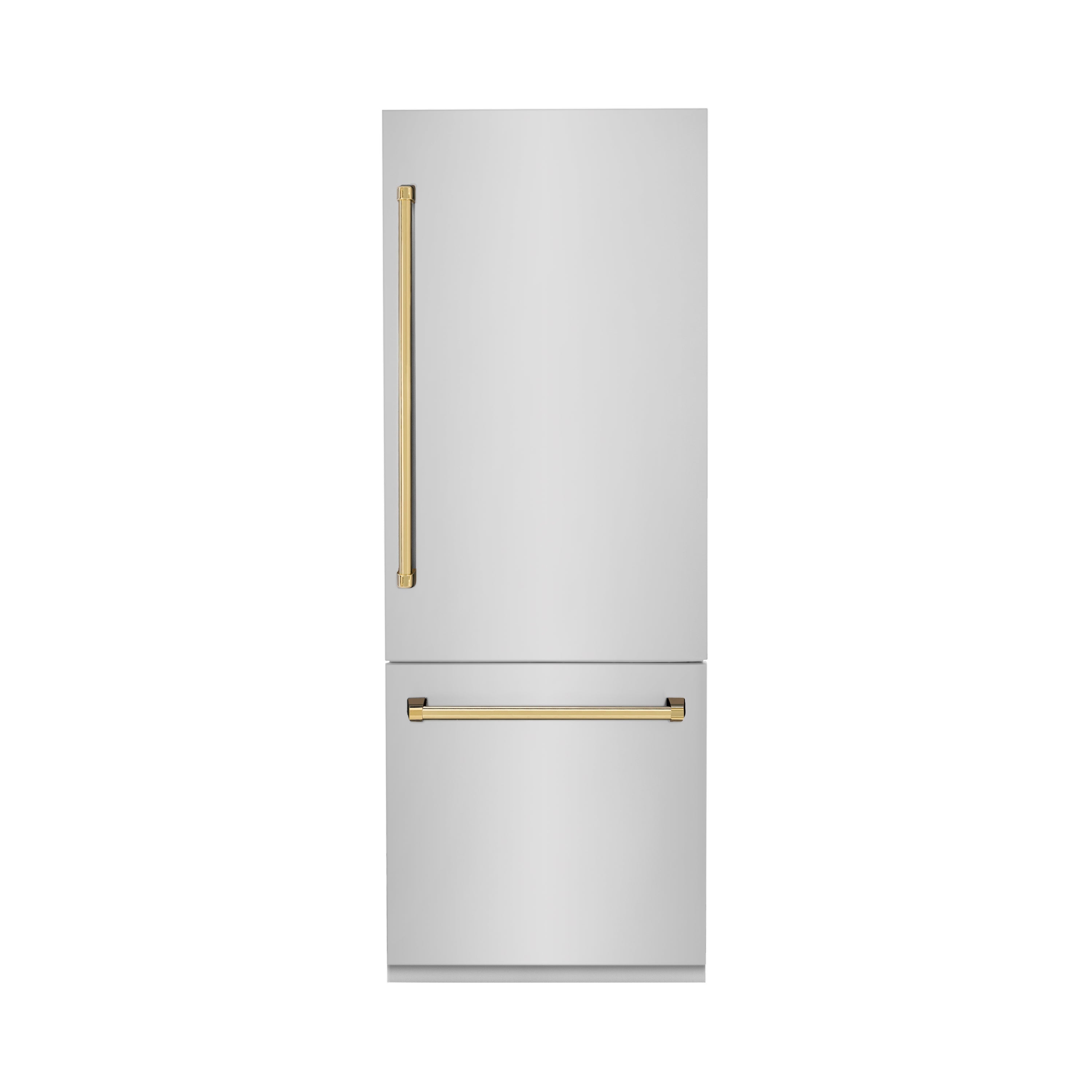 ZLINE 30 in Built-In Refrigerator 16.1 cu. ft Internal Water & Ice Dispenser Gold Accents (RBIVZ-304-30-G)
