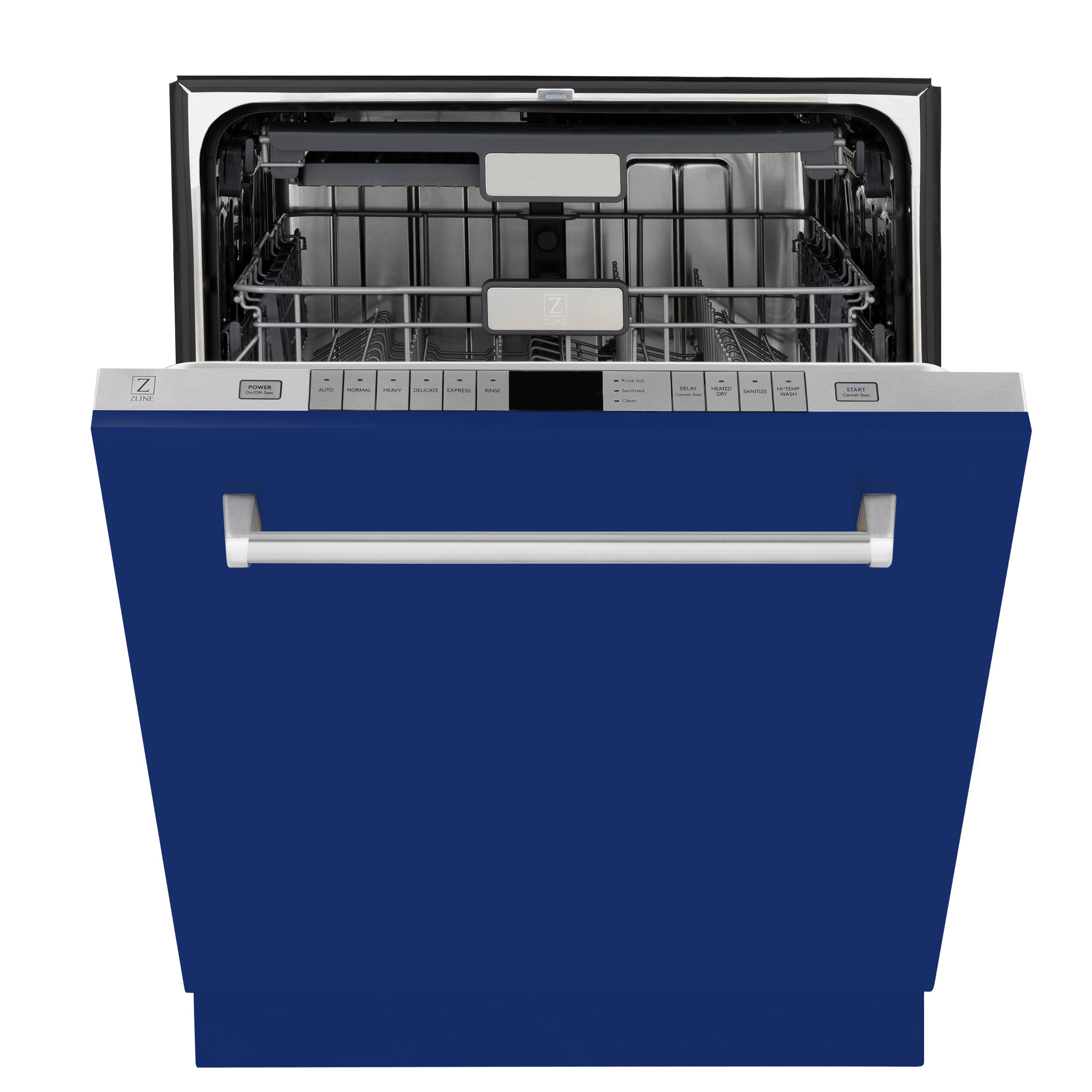 ZLINE Monument Series 24 Inch Top Control Dishwasher with 3rd Rack, Blue Gloss Finish, 45 dBA, DWMT-BG-24