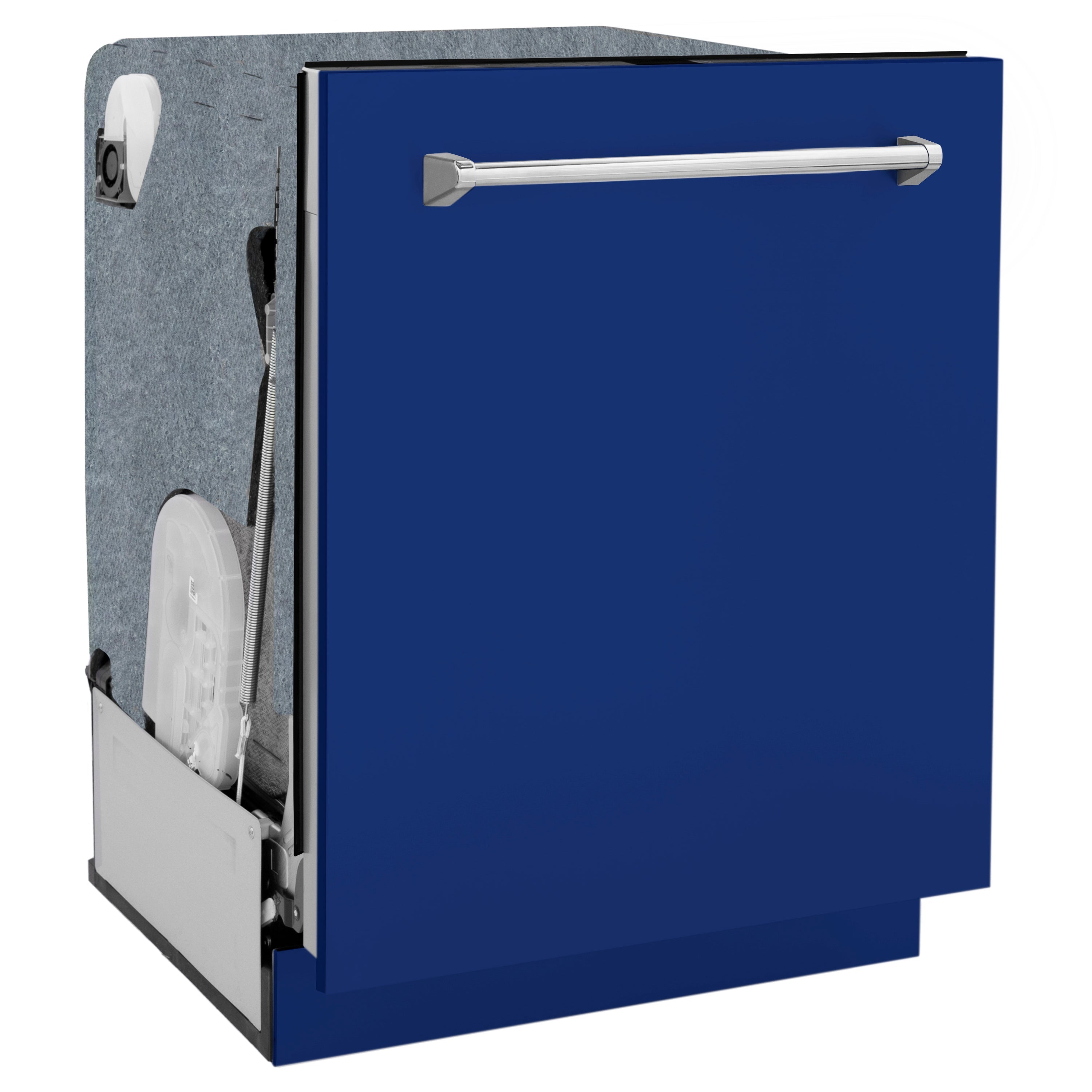 ZLINE Monument Series 24 Inch Top Control Dishwasher with 3rd Rack, Blue Gloss Finish, 45 dBA, DWMT-BG-24