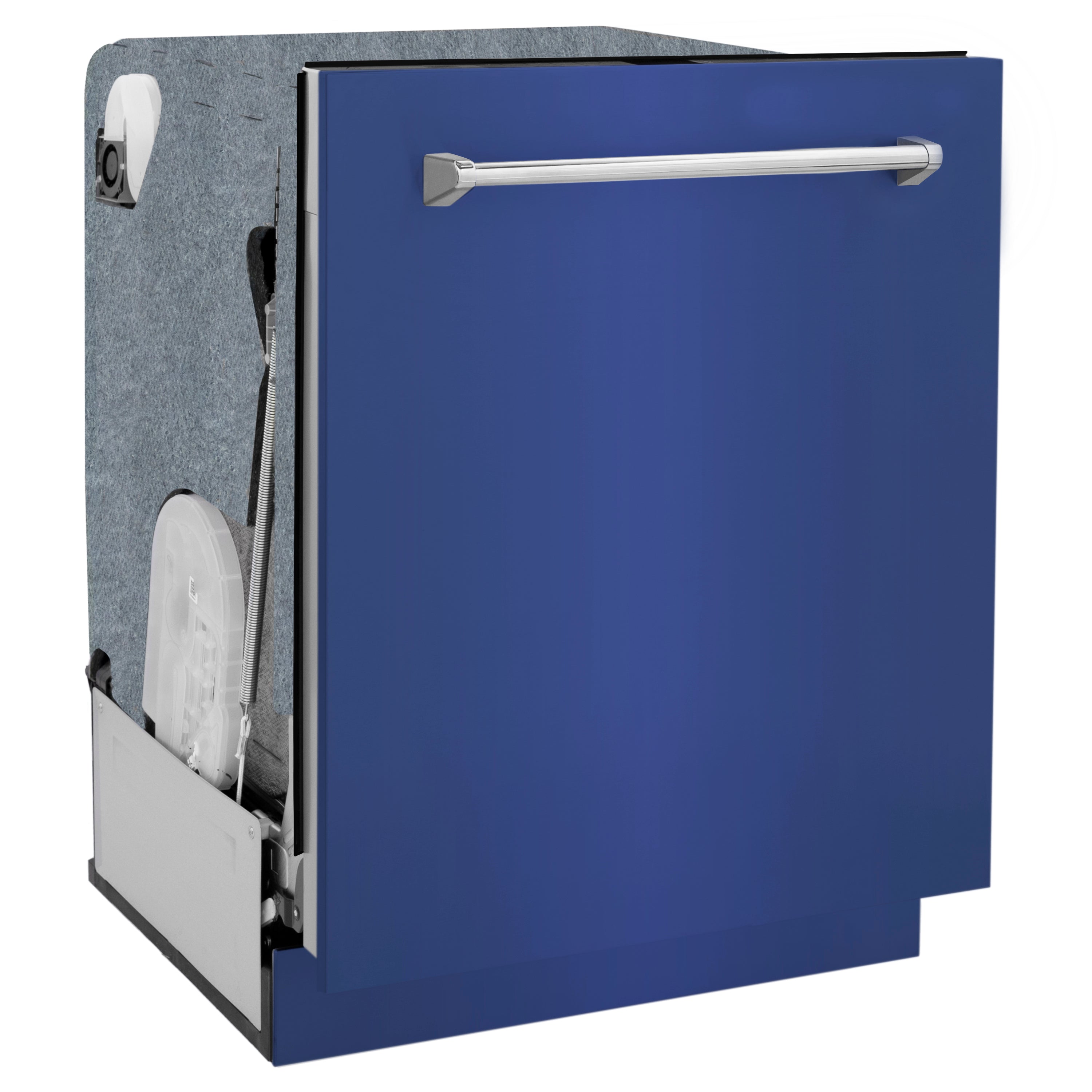 ZLINE Monument Series 24-Inch Top Control Dishwasher with 3rd Rack, Blue Matte, 45 dBA, DWMT-BM-24