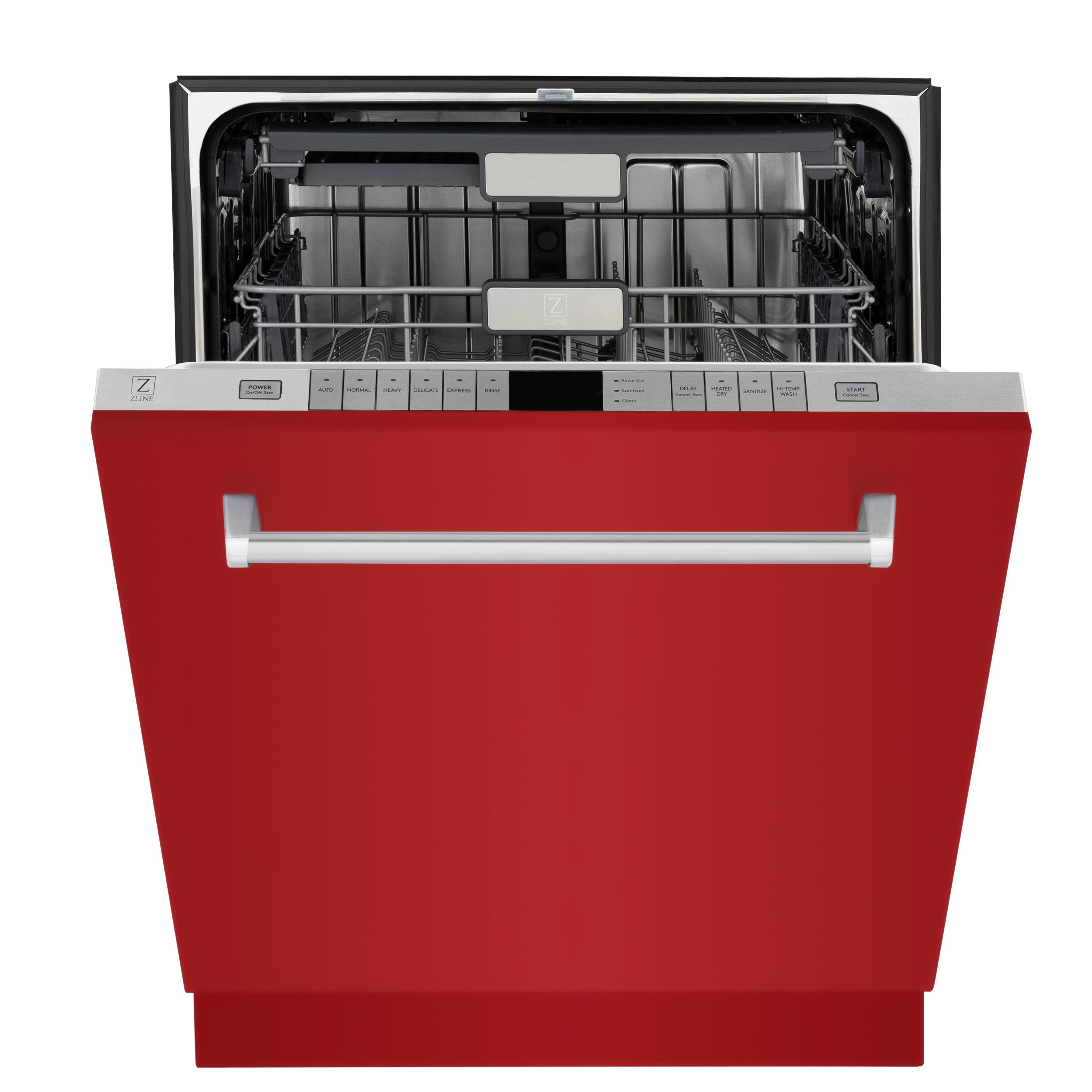 ZLINE Monument Series 24-Inch Top Control Dishwasher with 3rd Rack, Red Gloss, 45 dBA, DWMT-RG-24