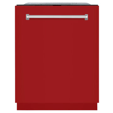 ZLINE Monument Series 24-Inch Top Control Dishwasher with 3rd Rack, Red Gloss, 45 dBA, DWMT-RG-24