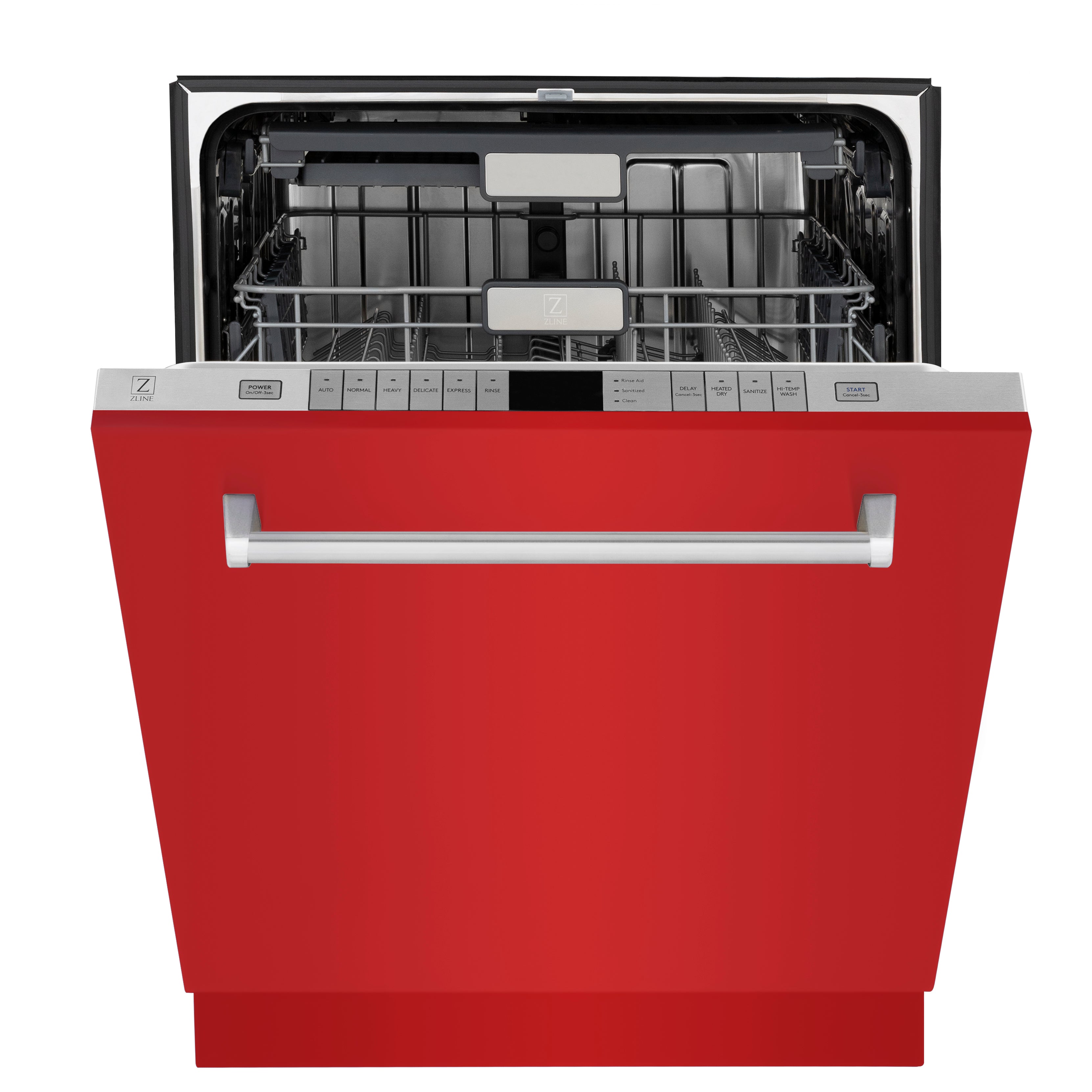 ZLINE Monument Series 24-Inch Top Control Dishwasher with 3rd Rack, Red Matte Finish, 45 dBA, DWMT-RM-24