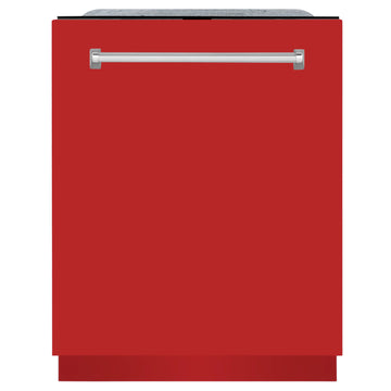 ZLINE Monument Series 24-Inch Top Control Dishwasher with 3rd Rack, Red Matte Finish, 45 dBA, DWMT-RM-24