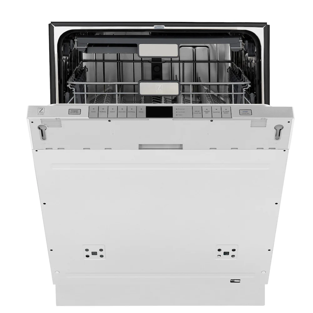 ZLINE Autograph Edition 24-Inch Panel Ready Dishwasher with Touch Controls, Matte Black Handle, DWMTZ-24-MB