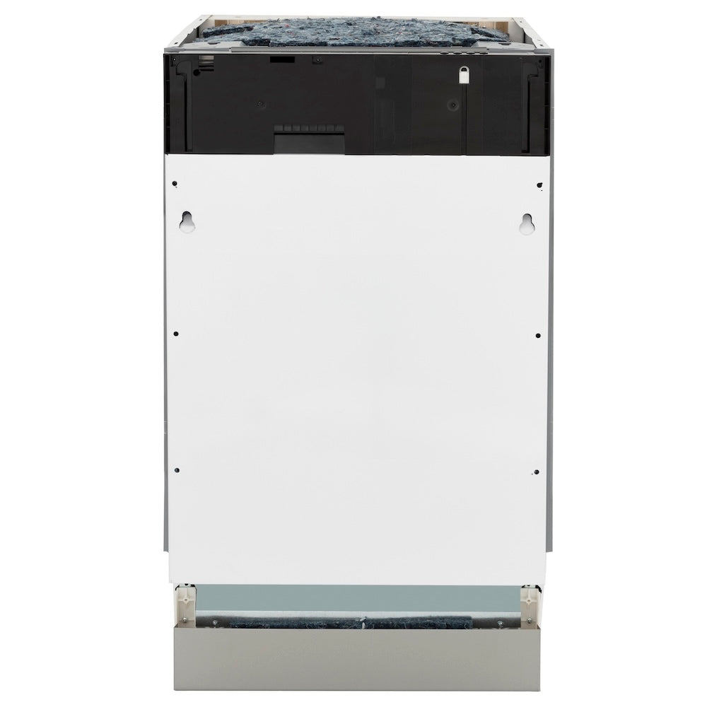 ZLINE Autograph Tallac Series 18-Inch Top Control Dishwasher with 3rd Rack, Custom Panel Ready, Champagne Bronze Handle, DWVZ-18-CB