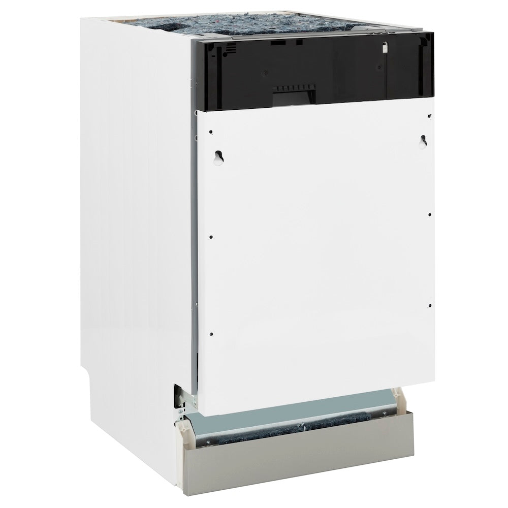 ZLINE Autograph Tallac Series 18-Inch Top Control Dishwasher with 3rd Rack, Custom Panel Ready, Champagne Bronze Handle, DWVZ-18-CB