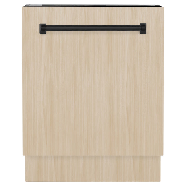 ZLINE 24-Inch Top Control Tall Tub Dishwasher, Custom Panel Ready, Matte Black Handle (DWVZ-24-MB)