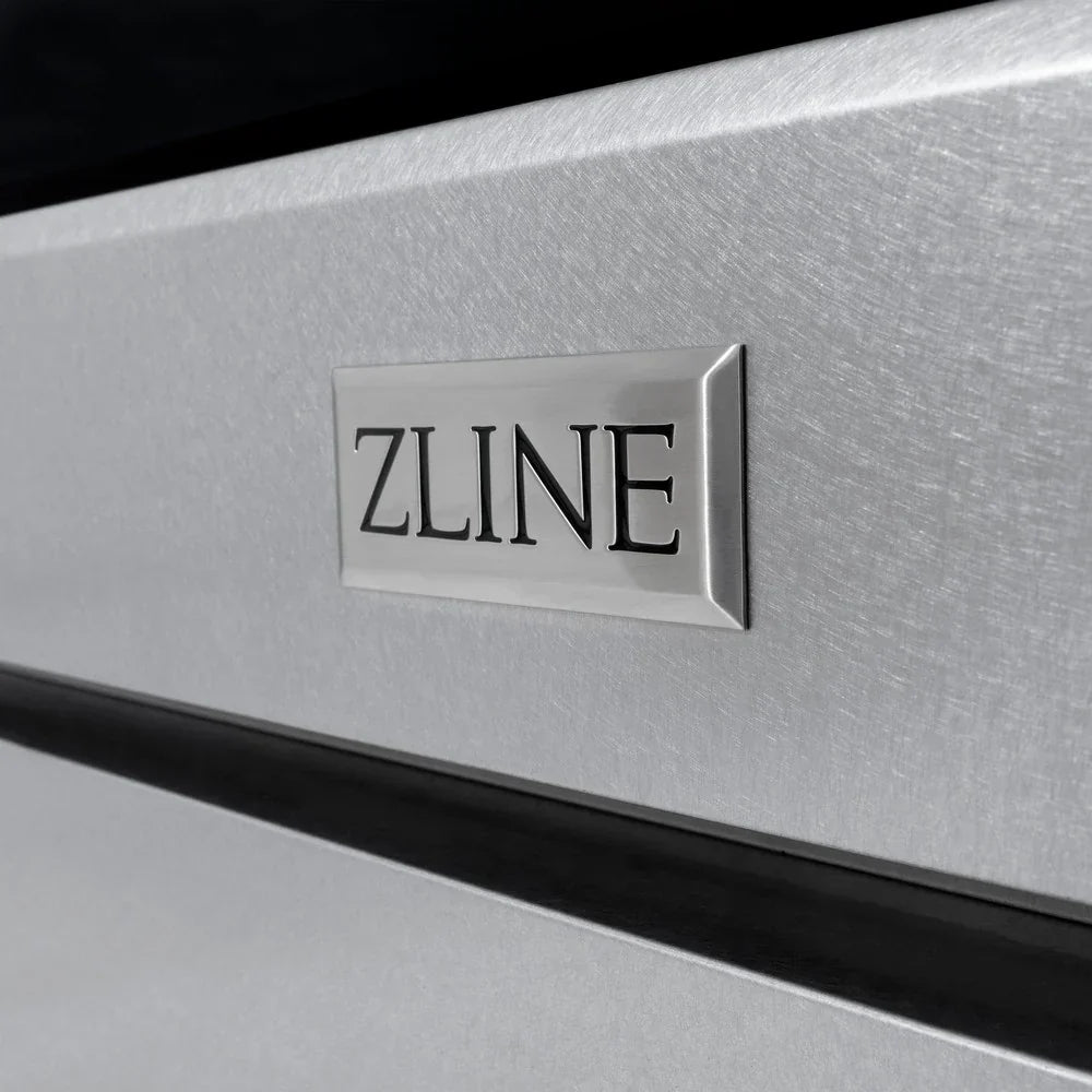 ZLINE Autograph 30 in. Paramount Dual Fuel Range with 4 Burner Gas Cooktop and Electric Convection Oven in Satin Stainless Steel with Polished Gold Accents, 4.2 cu. ft., SDRSZ-30-G