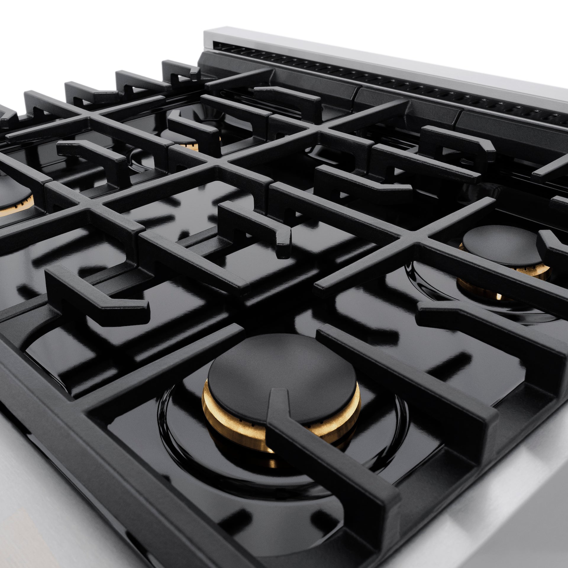 ZLINE Autograph Edition 30 in. 4.2 cu. ft. Paramount Gas Range with 4-Burner Cooktop and Convection Gas Oven in Stainless Steel with Gold Accents (SGRZ-30-G)