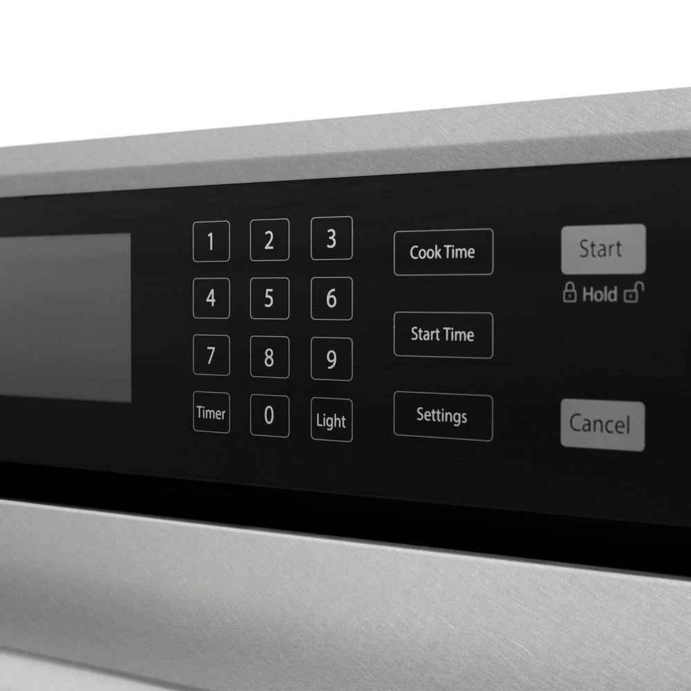 ZLINE Autograph 30" Professional True Convection Single Wall Oven with Air Fry and Self Clean in Satin Stainless Steel with Champagne Bronze Helix Handle, WASSZ-30-KCB