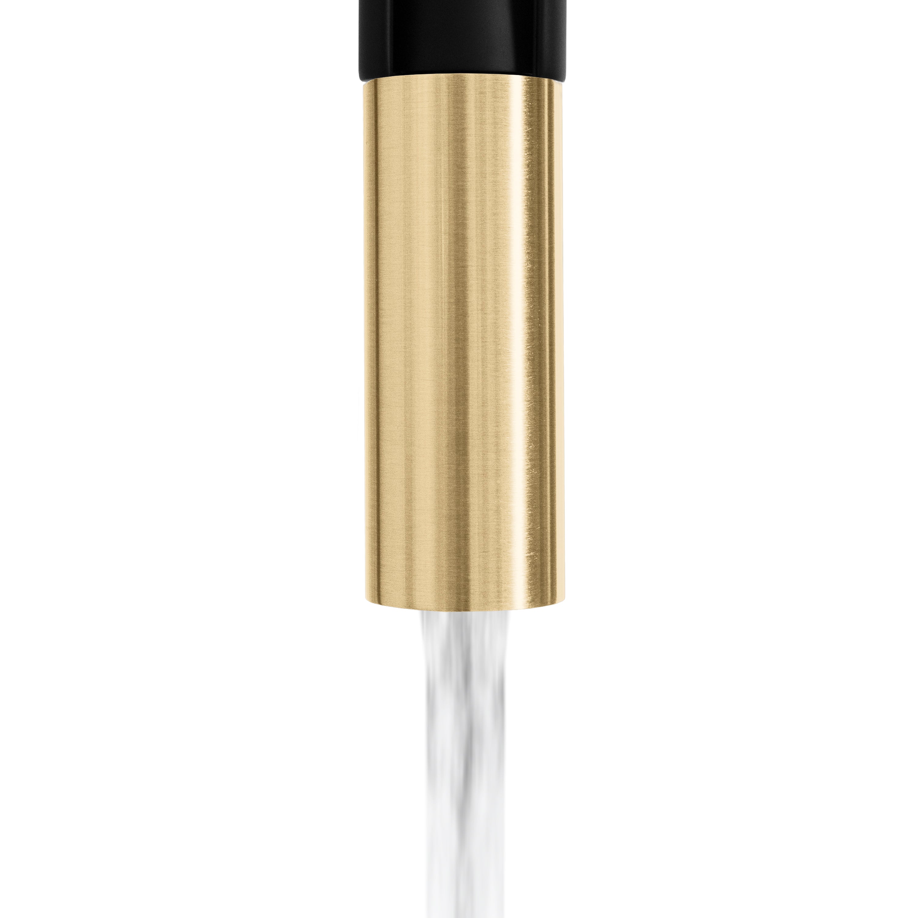 ZLINE Autograph Sierra Pull Down Spring Single Handle Kitchen Faucet in Matte Black and Champagne Bronze, SRA-KF-ZMBCB