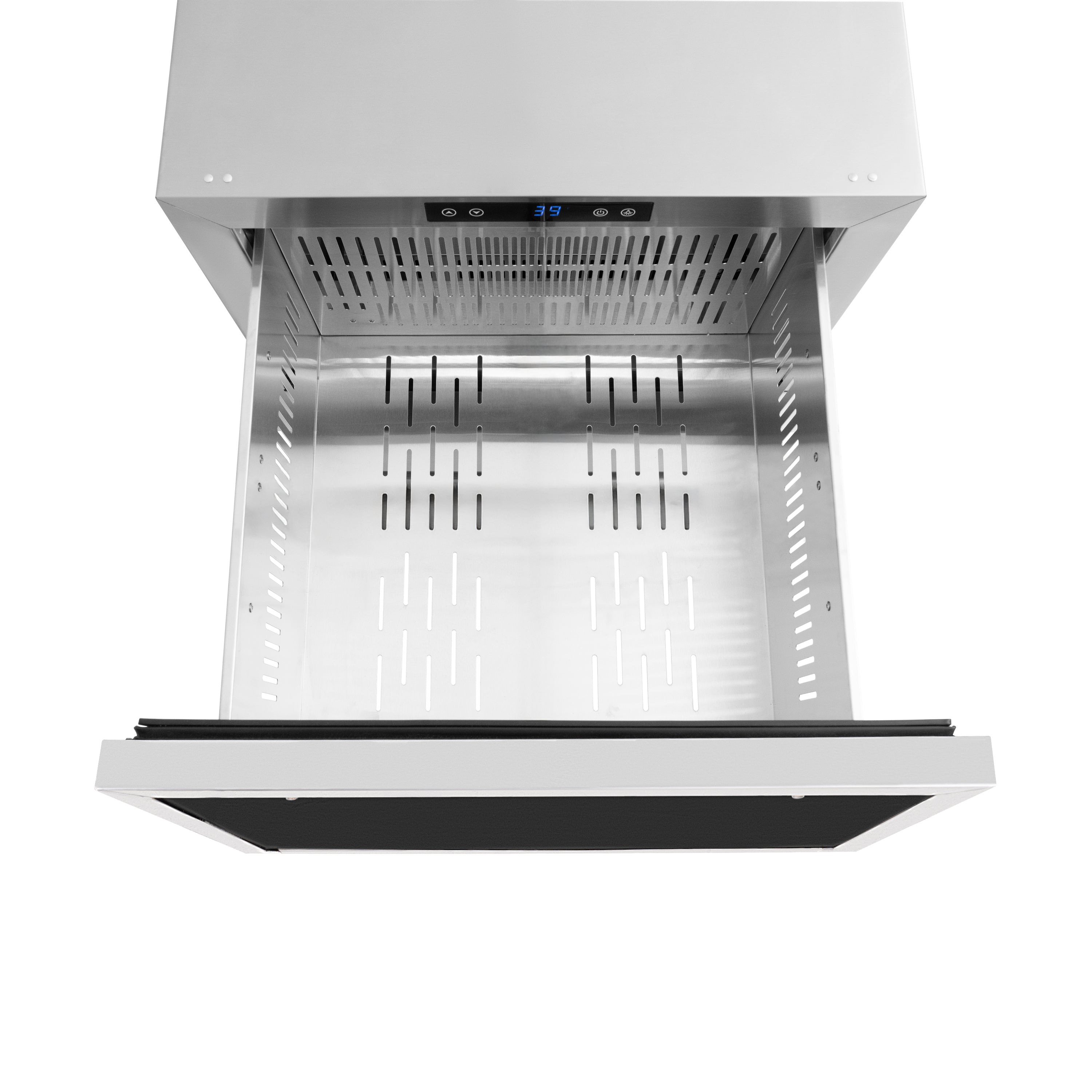 ZLINE 24 in. Refrigerator Drawer 4.6 cu. ft. Outdoor Rated Panel Ready Matte Black Handles (RDSPOZ-24-MB)