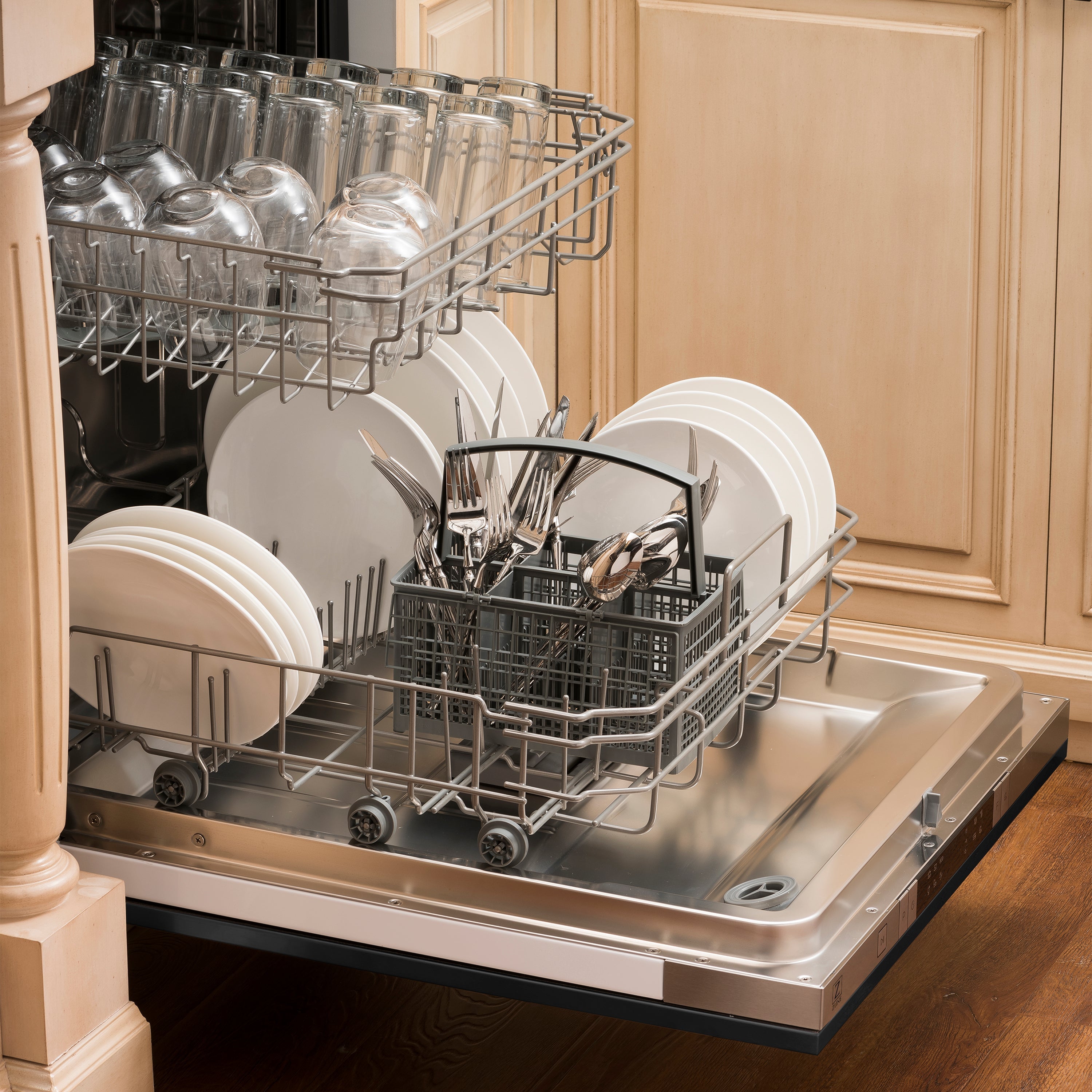 ZLINE 24-Inch Top Control Dishwasher, Black Stainless Steel,Model DW-BS-24