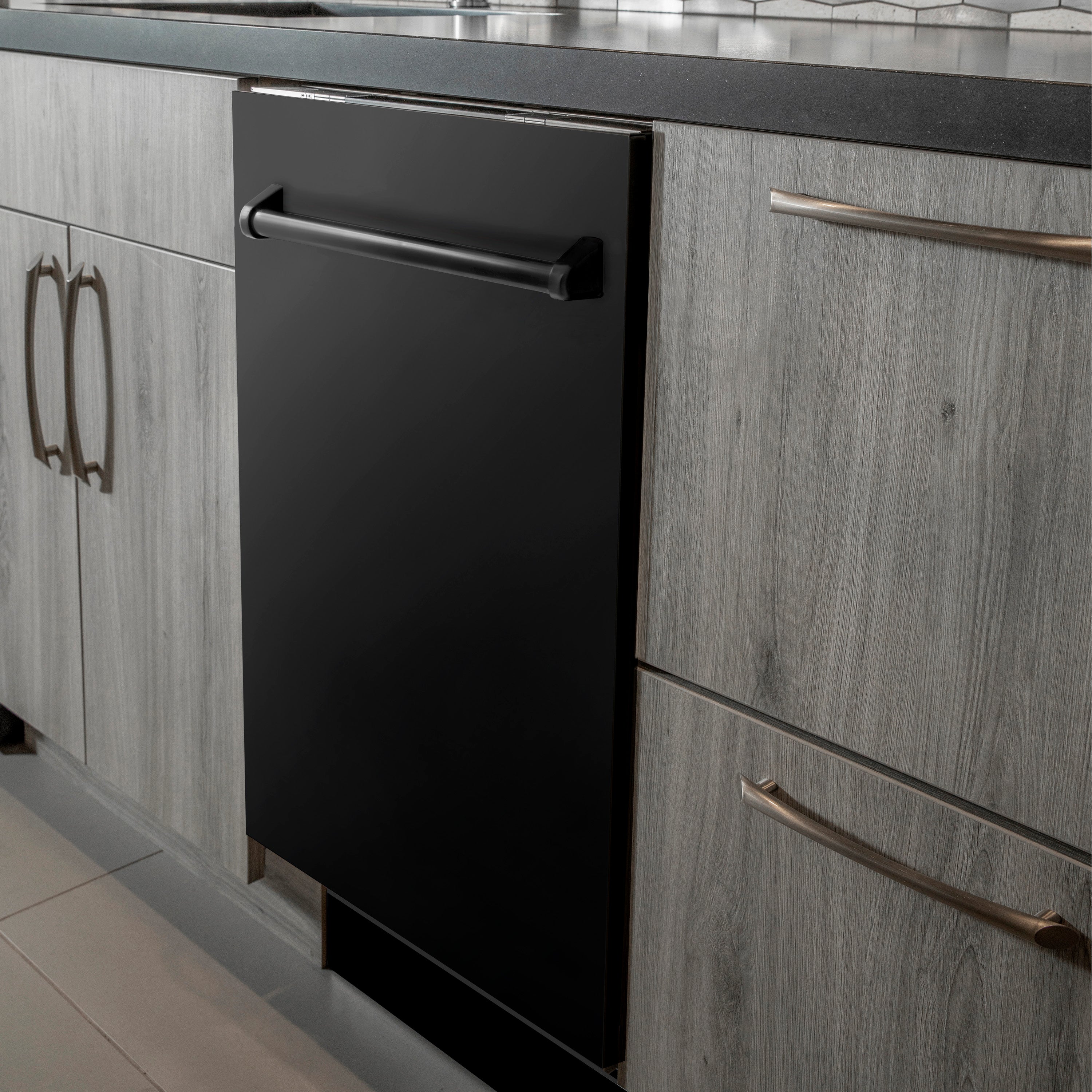 ZLINE 24-Inch Top Control Dishwasher, Black Stainless Steel,Model DW-BS-24