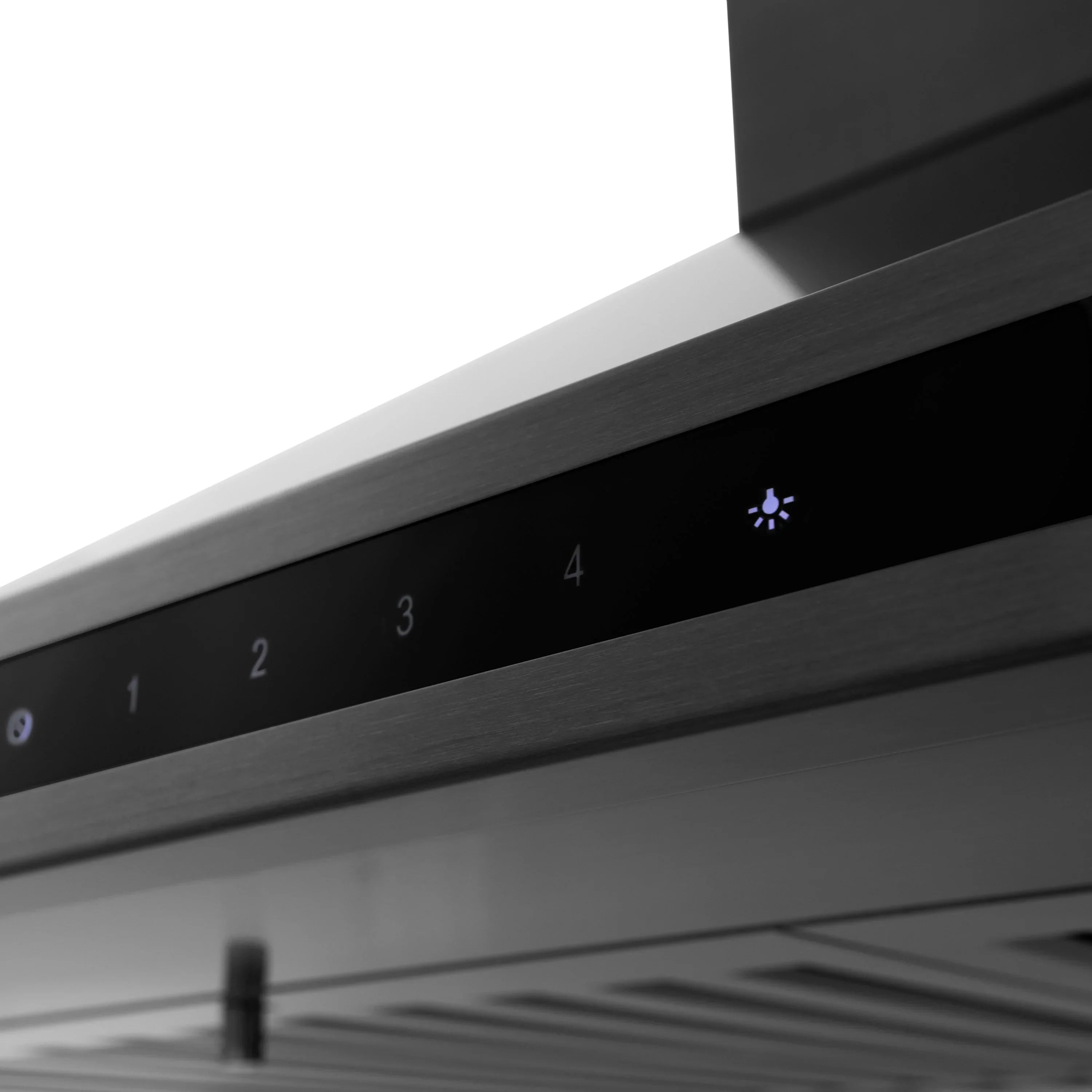 ZLINE 30 Inch Wall Mount Range Hood Convertible Vent Black Stainless Steel 4-Speed LED Lighting (BSKBN-30)