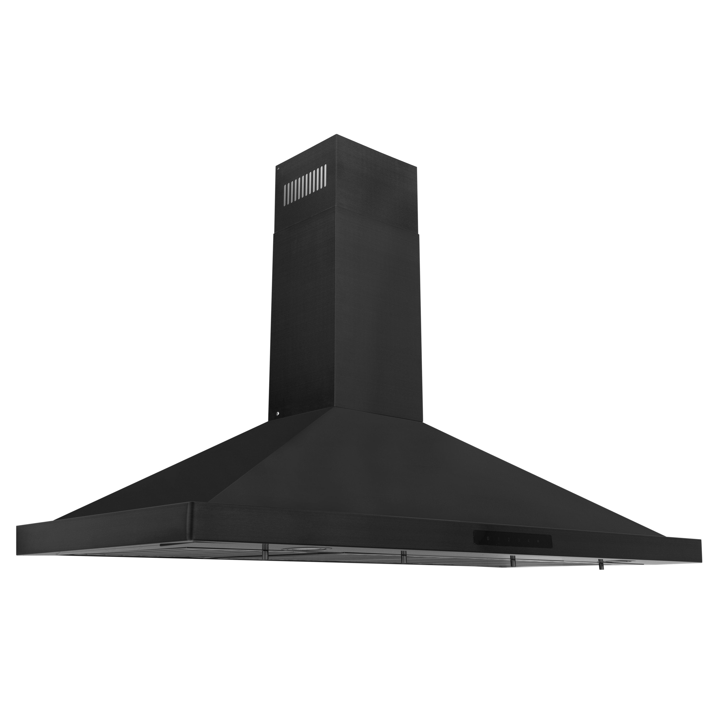 ZLINE 36 in. Wall Mount Range Hood Convertible Ducted/Ductless Black Stainless Steel Charcoal Filters Included (BSKBN-CF-36)