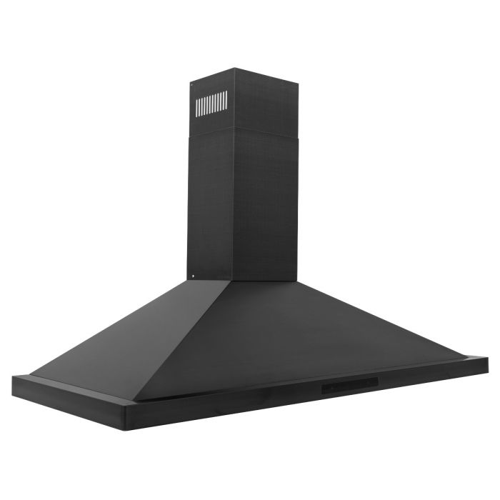 ZLINE 48 in. Wall Mount Range Hood Convertible Vent Black Stainless Steel 400 CFM (BSKBN-48)