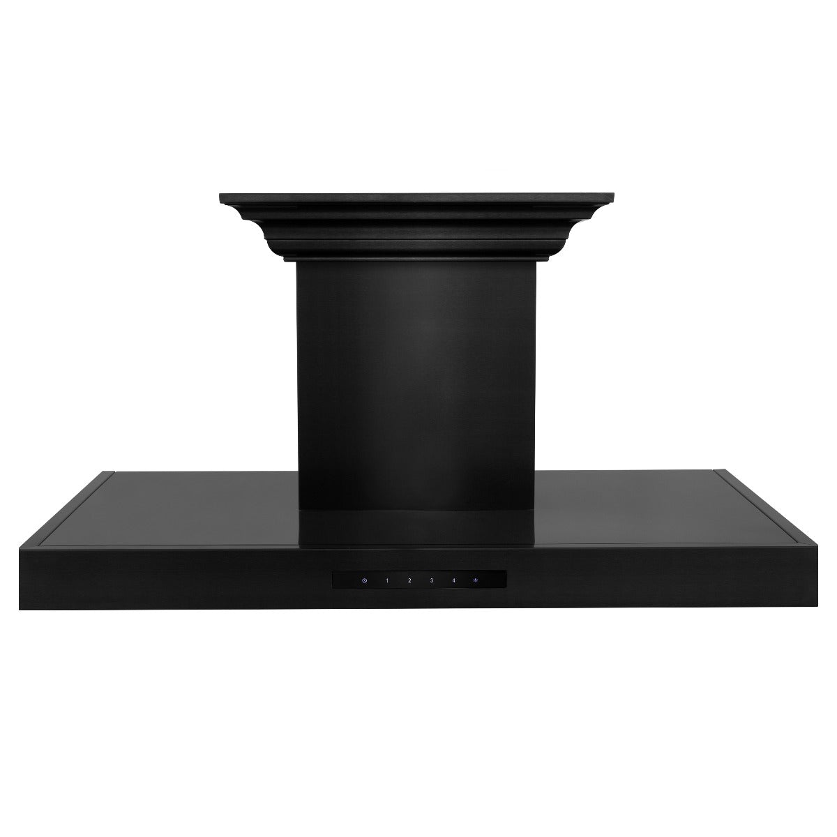 ZLINE 36 in. Wall Mount Range Hood 400 CFM Black Stainless Steel Bluetooth Crown Molding (BSKENCRN-BT-36)