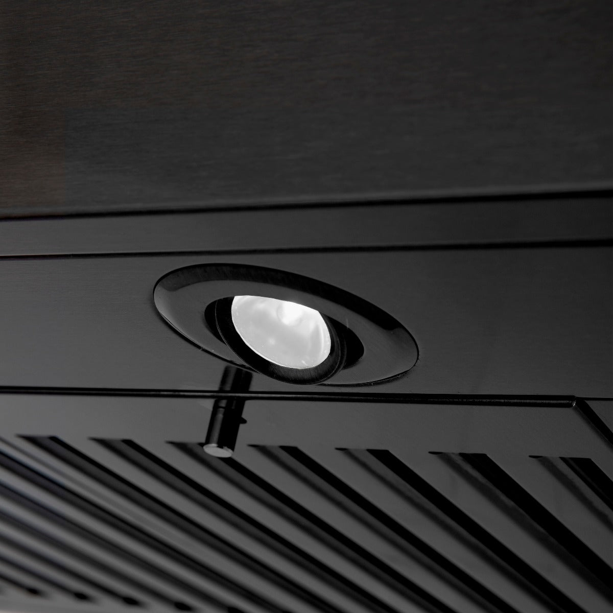 ZLINE 24 in. Wall Mount Range Hood Convertible Vent Black Stainless Steel with Crown Molding (BSKENCRN-24)