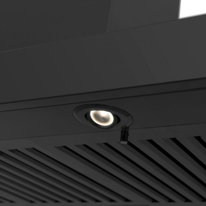 ZLINE 36 in Wall Mount Range Hood Convertible Vent Black Stainless Steel Crown Molding (BSKENCRN-36)